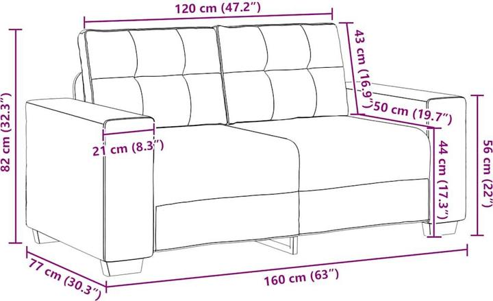 Produktbild vidaXL Sofagarnitur (2-Sitzer, 3-Sitzer)