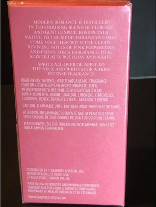 Image du produit Molton Brown Crabtree & Evelyn Eau de rose et poivre rose EDT hydratant 3.4 fl. oz - Scellé (Eau de toilette, 100 ml)