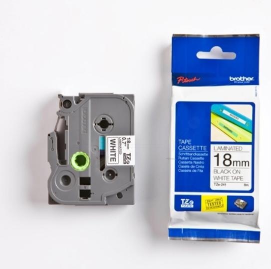 Actual product image Brother TZe-241 (1.80 cm, Black, White)
