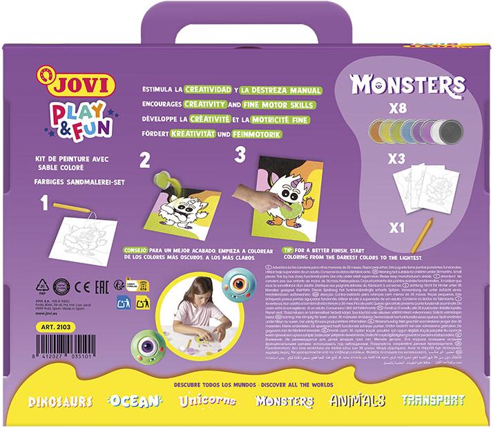 Actual product image Jovi Play&Fun Sandmalerei - Kreaturen