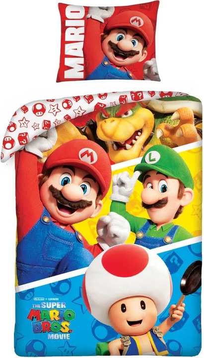 Productafbeelding Tinisu Super Mario Bowser Toad Luigi beddengoed - zacht katoen - 140 x 200 cm