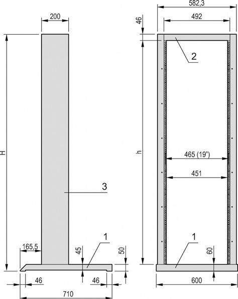 Produktbild Schroff Laborgestell (39 HE, 19 Zoll Rack)