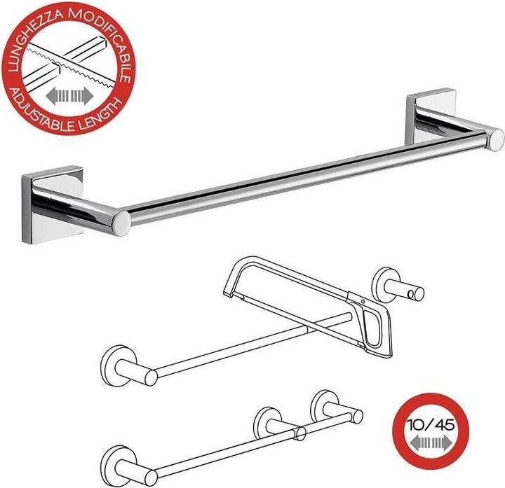 Immagine prodotto Domoletti Porta asciugamani Macao 45 cm cromato