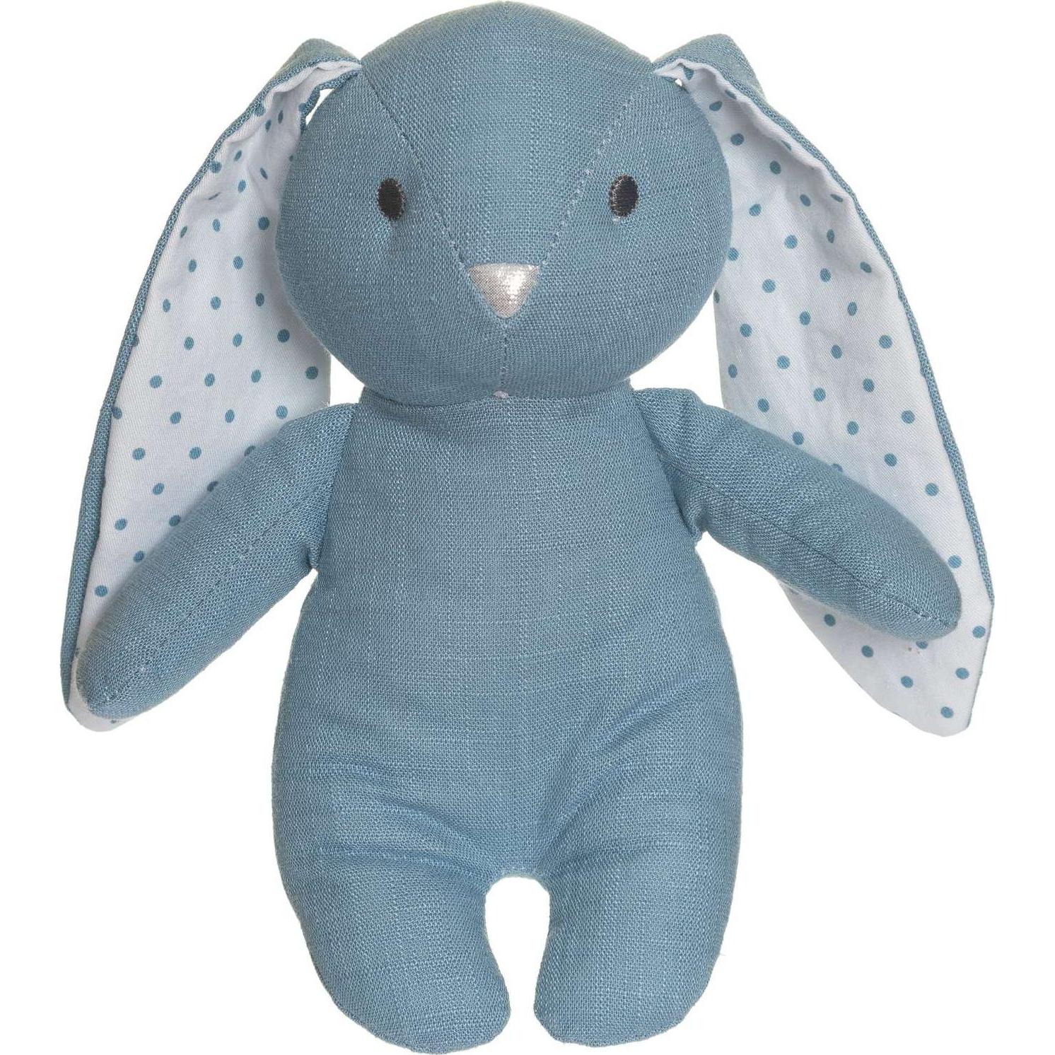 Teddykompaniet Elina, kanin i bomull & linnemix, himmelsblå (20 cm)