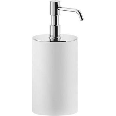 Gessi, Seifenspender + Seifenschale, Rilievo, Seifenspender Standversion, Becher weiss matt, 59537