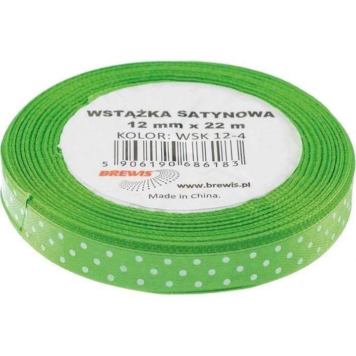 Brewis, Confezione regalo, Grün gepunktetes Satinband 12mmx22m