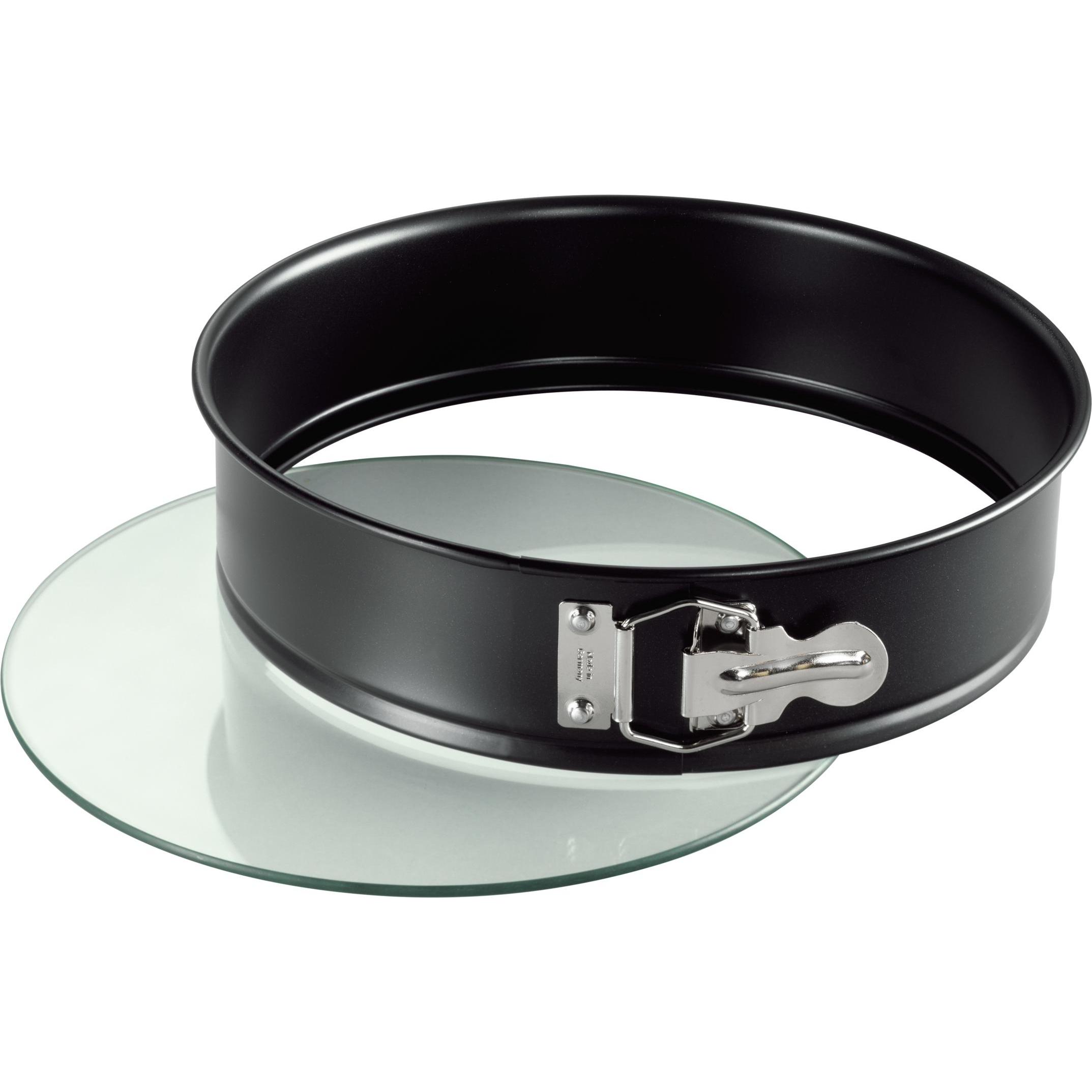 Kaiser Springform 26cm Backform Inspiration Glasboden antihaft schnittfest, Backform, Schwarz, Transparent