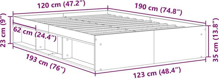 Image du produit vidaXL Bettgestell (120 x 190 cm)