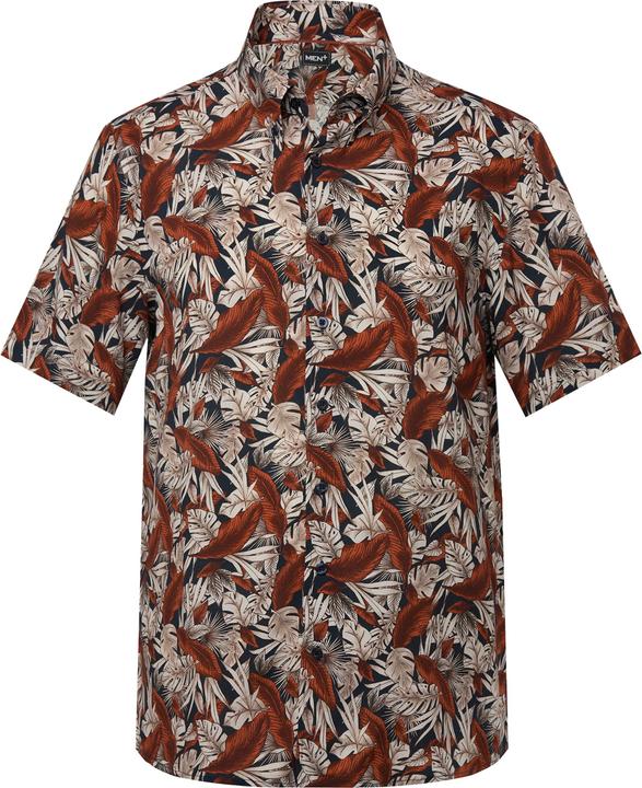 Produktbild Men+ Hemd, Bauchfit, Halbarm, Buttondown-Kragen, Alloverprint (L)