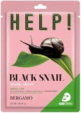 Bergamo Help Sheet Face Mask Withack Snail 25Ml (25 ml)