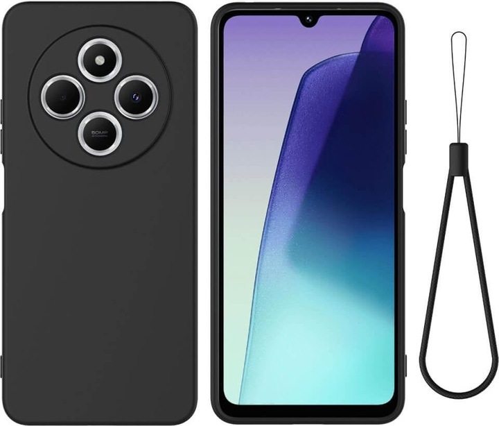 Produktbild Cover-Discount Xiaomi Redmi 14C / Poco C75 - Silikon Gummi Hülle mit Riemen (Xiaomi Redmi 14C, Xiaomi Poco C75)