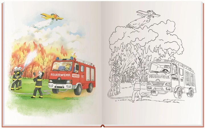 Immagine prodotto Libro da colorare "Vigili del fuoco" con elicottero