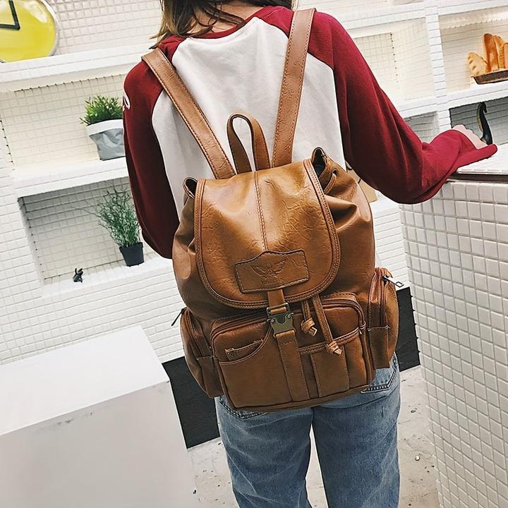 Immagine prodotto Only-Bags.Store Zaino in pelle PU vintage, borsa da viaggio dal design alla moda, versatile per tutti i giorni e