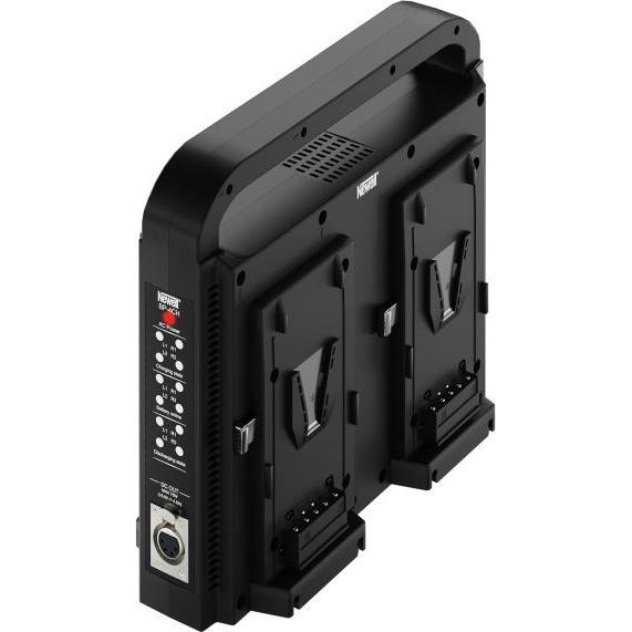 Newell Vierkanal-Ladegerät BP-4CH für V-Mount Akkus, Kamera Stromversorgung, Schwarz