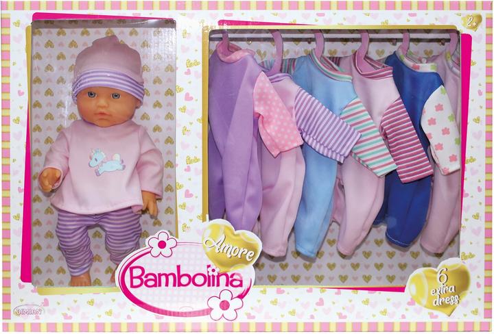 Image du produit Dimian Toys Puppe 30cm, mit 6 Kleider