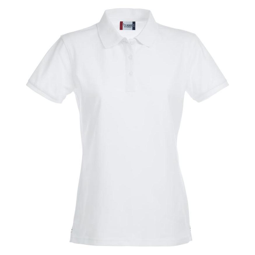 Clique, Damen, Shirts, Stretch Premium Polo Women, Weiss, (M)