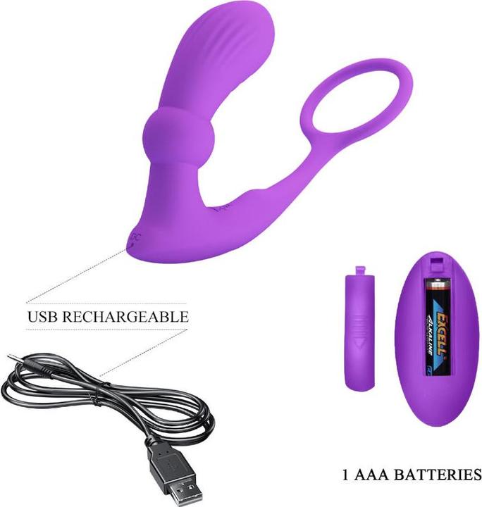 Produktbild Pretty Love Warren Violet Analring & Vibrator