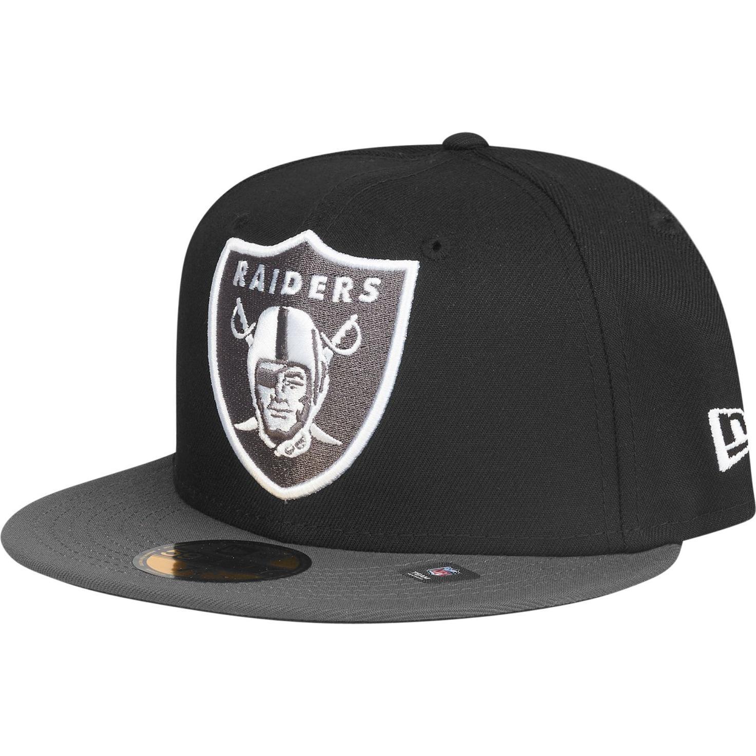 New Era, Herren, Cap, 59Fifty Fitted Cap XL LOGO Las Vegas Raiders - 7 1/4, Schwarz, (7 1/4)