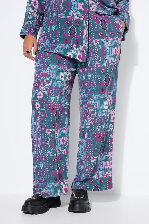 Produktbild Studio Untold Hose, Wide Legs, Strukturware, Flower-Print (58)