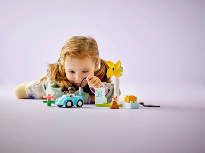 Actual product image LEGO Wind turbine and electric car (10985)