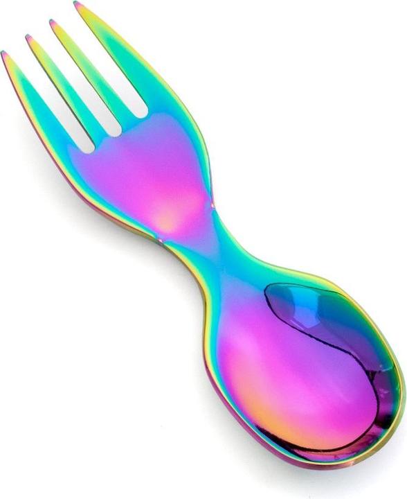 Lekkabox Mini Göffel, 10cm - aus Edelstahl, Rainbow