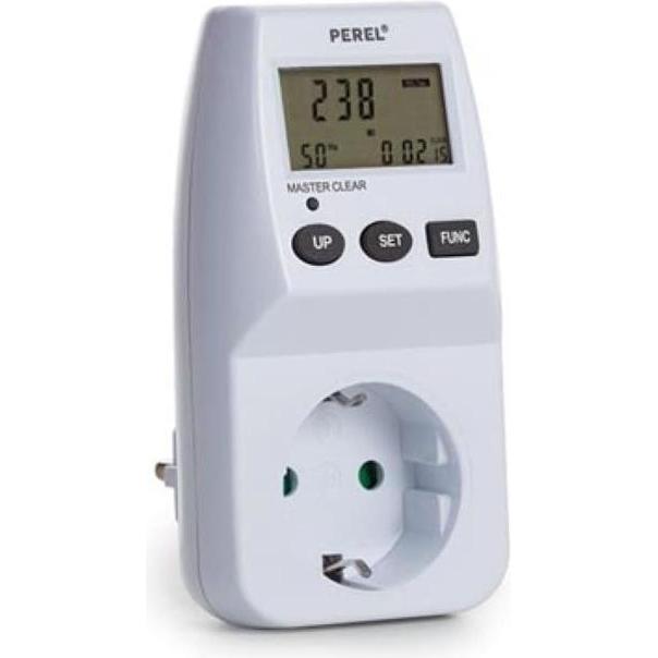 Perel, Misuratore energia, CONTATORE DI ENERGIA - 230 V - 16 A - CONTATTO DI PROTEZIONE (SISTEMA TEDESCO)