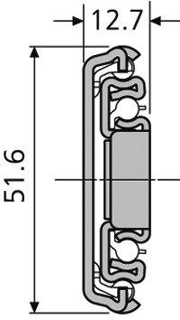 Actual product image Accuride Over-extension ball bearing slide 3507, with locking function