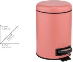 Image du produit Wenko Poubelle à pédale Leman coral mat (3 l)