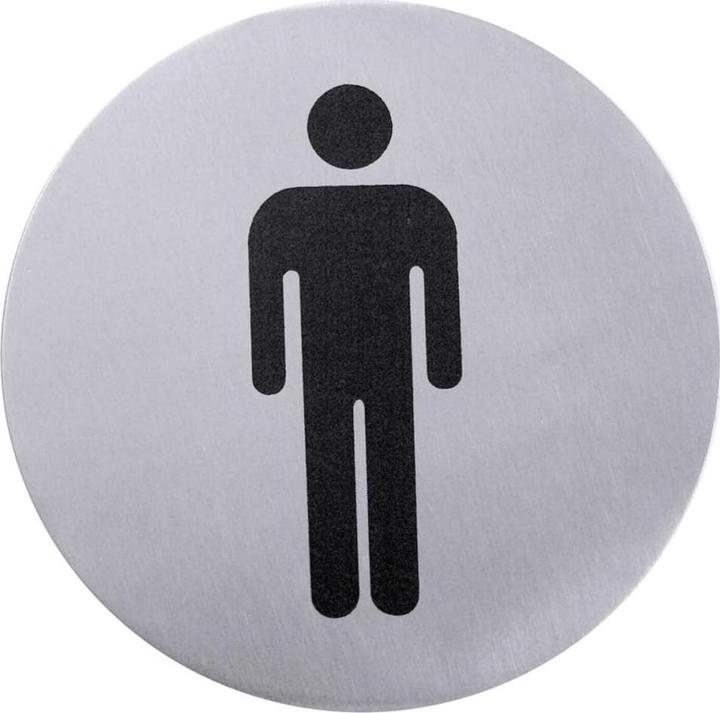 Produktbild Contacto Türsymbol WC, seidenmatt poliert, 7,5 cm