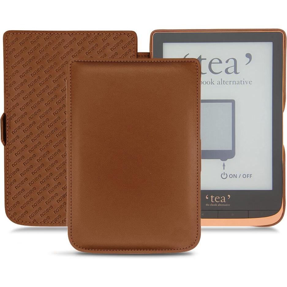 Noreve Lederschutzhülle horizontal (Touch HD Plus), Tablet Hülle, Braun
