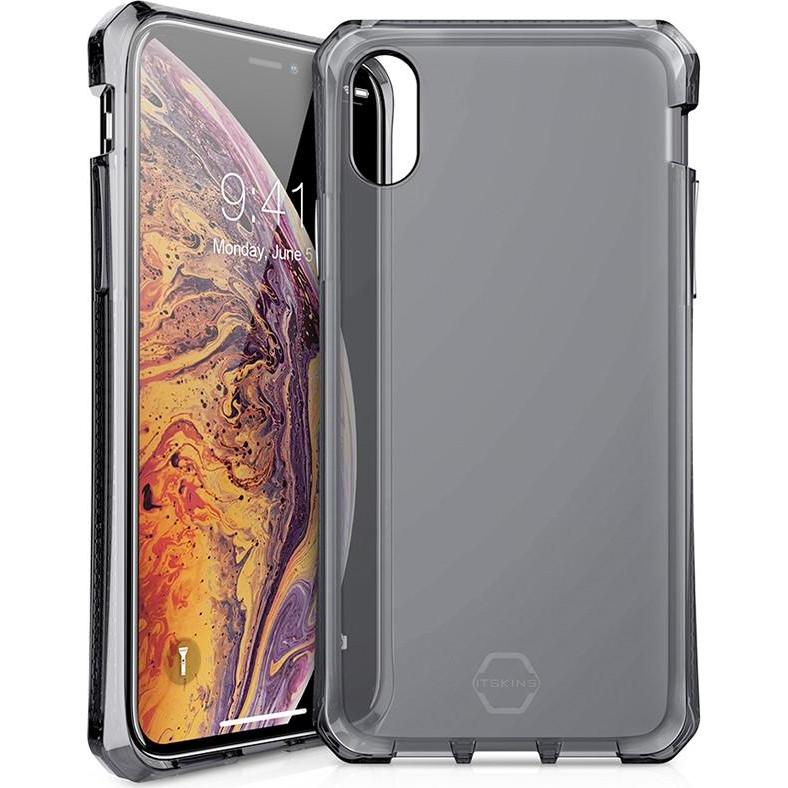 Itskins Drop-Protection Cover (Apple iPhone XS Max), Smartphone Hülle, Transparent, Schwarz