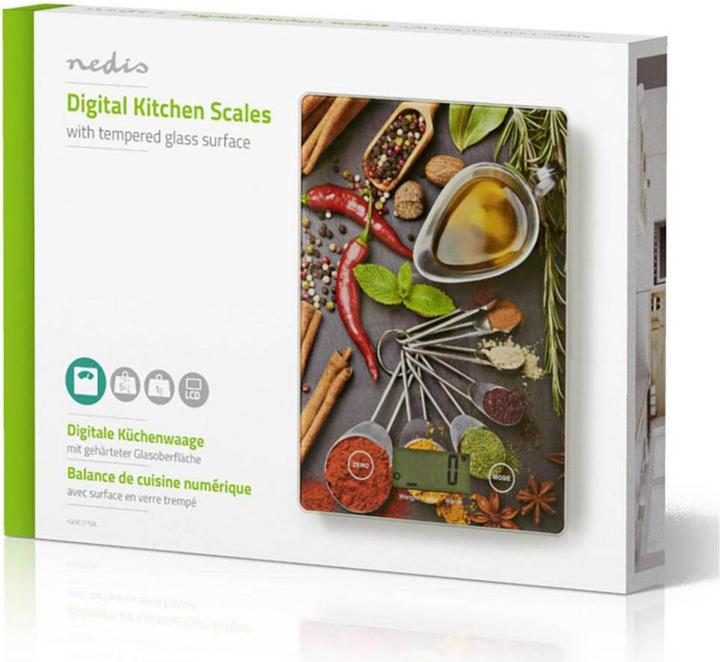 Actual product image Nedis Digital kitchen scales, LCD display, glass I