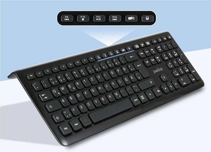 Actual product image Perixx PERIDUO-703 B DE, Tastatur und Maus Set, schnurlos, schwarz (DE, Wireless)