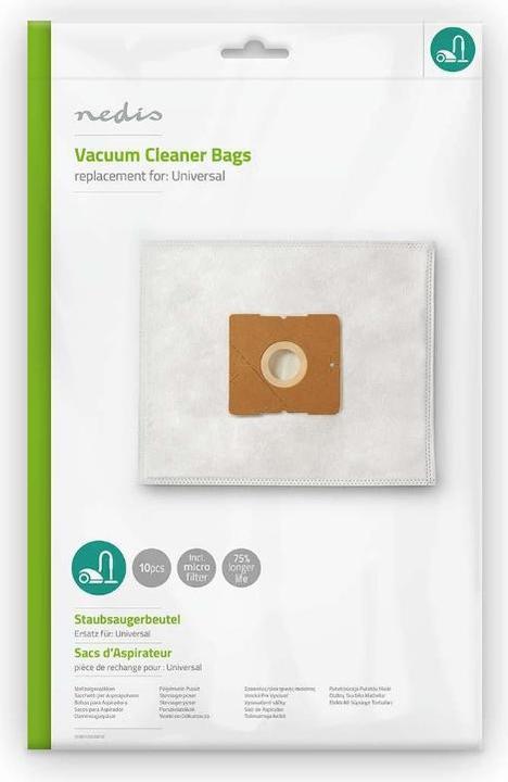 Produktbild Nedis DUBG120UNE10 Staubsaugerbeutel Universal (10 x)