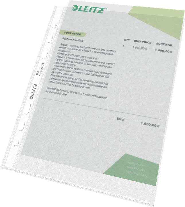 Produktbild Leitz Standard Prospekthülle (A5, 100x)