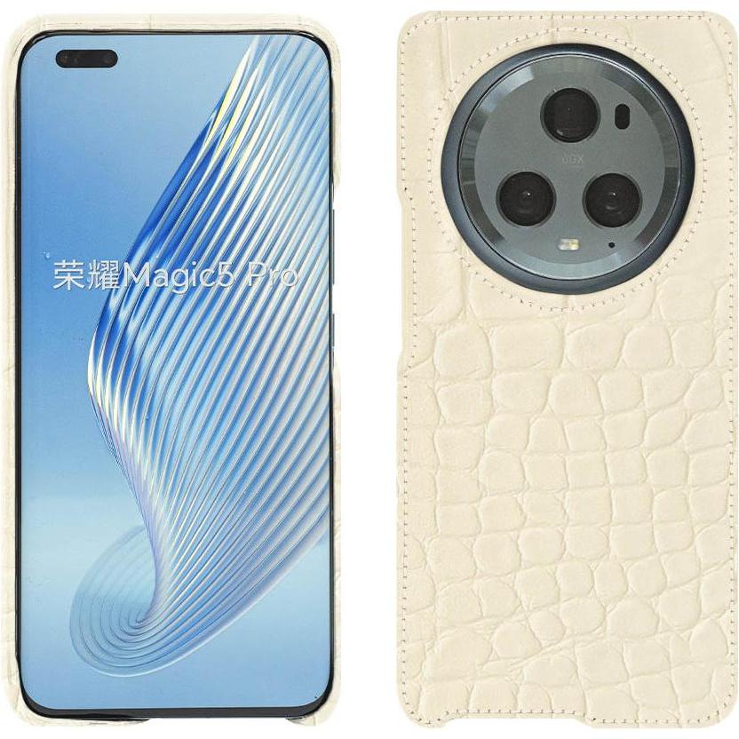 Noreve Lederschutzhülle (Honor Magic5 Pro), Smartphone Hülle, Beige