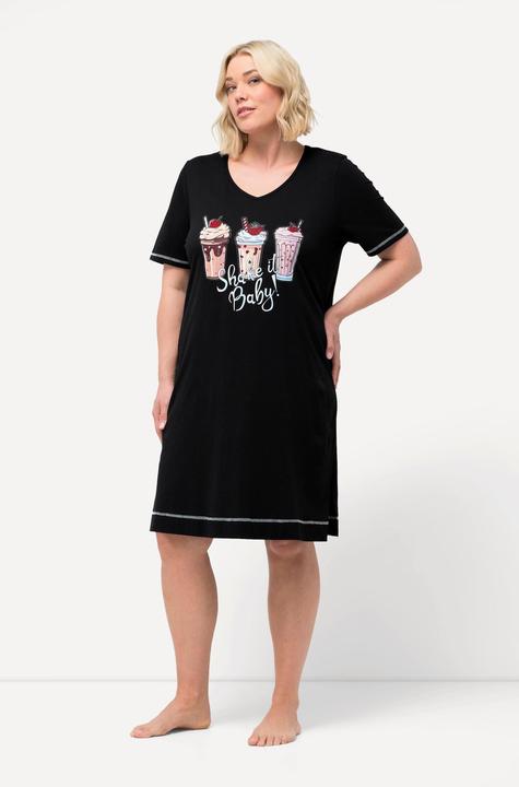 Produktbild Ulla Popken Bigshirt, bedruckt, V-Ausschnitt, Halbarm (42, 44)