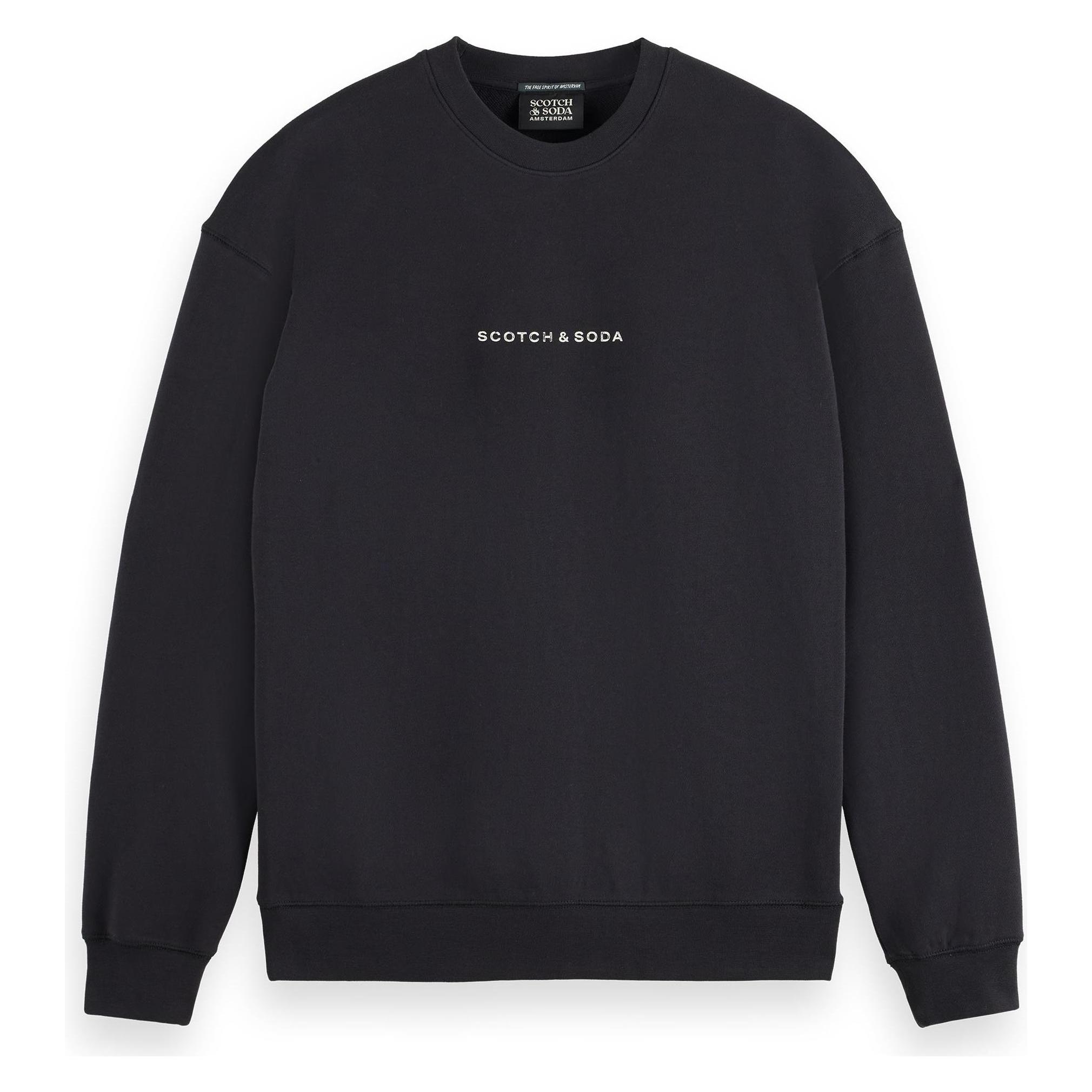 Scotch & Soda, Mannen, Springer, Core - Logo Front Borst Sweat, Zwart, (Xl)