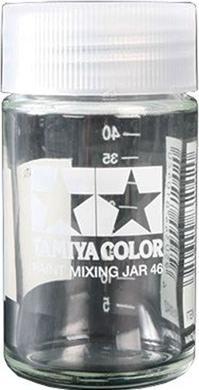 Actual product image Tamiya Color mixing glass round 46ml w. scale