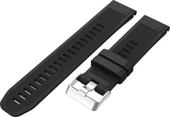 Produktbild No Name Silikonarmband für Garmin Fenix 5 Schwarz (22 mm, Silikon)