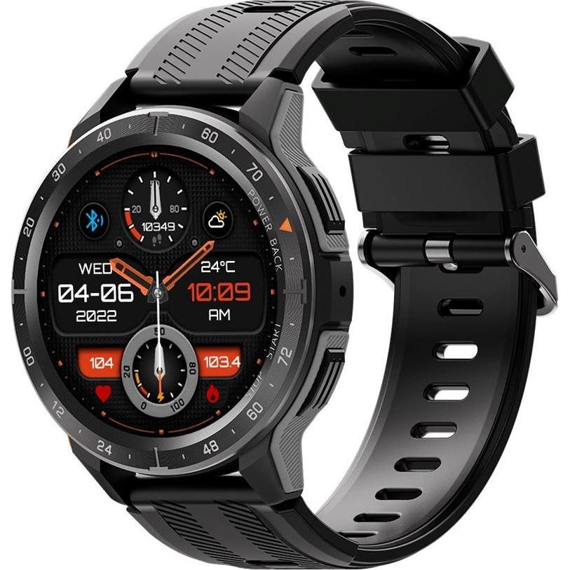 Fossibot W101 Smartwatch - Smartwatch Schwarz (48.70 mm) (FOSSIBOT W101 BLACK)