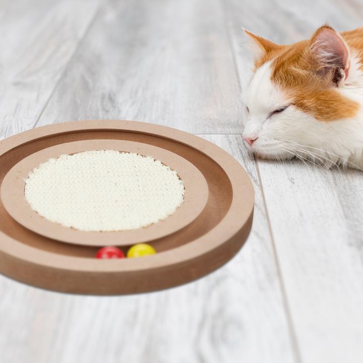 Produktbild Relaxdays Katzen-Kratzbrett (2.50 cm, Rot, Natur, Gelb)