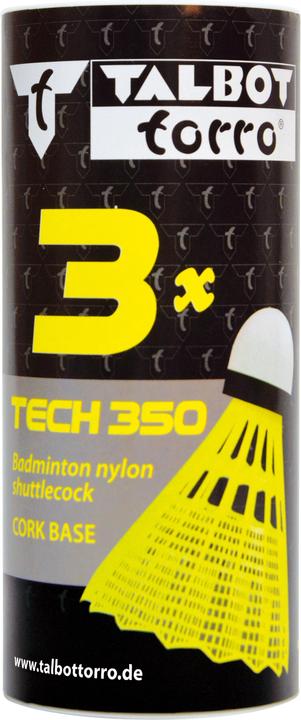Image du produit Talbot Torro Ballon de badminton Tech 350, rapide, jaune/rouge volant en nylon durable de loisir et