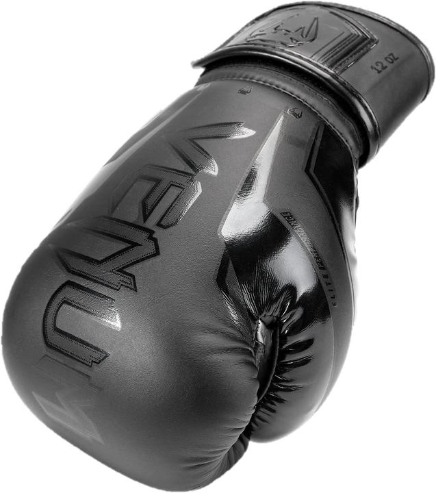 Actual product image Venum Elite Evo Boxing Gloves - Black/Black - 12 Oz (12 OZ, One size)
