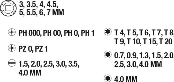 Actual product image kwb Bit Box 40-Piece Precision Mechanics (Hexagon socket TX)