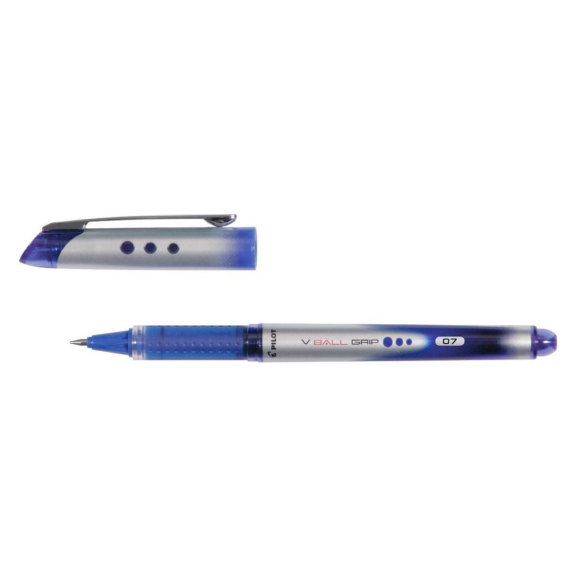 Pilot, Schrijfpennen, Rollerball V-Ball Grip (Blauw, 12 x)