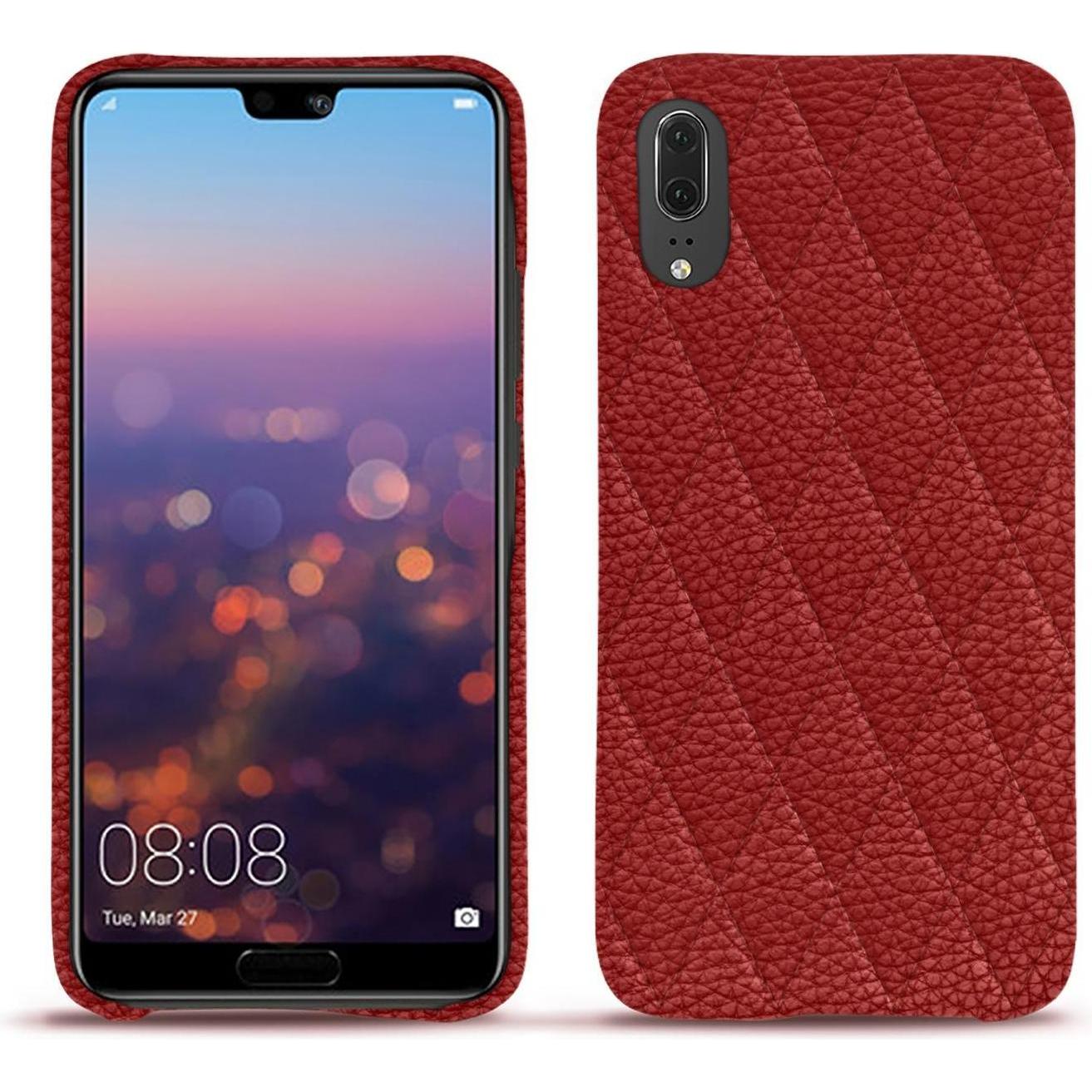 Noreve Lederschutzhülle (Huawei P20), Smartphone Hülle, Rot