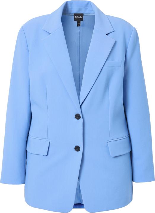 Image du produit Ulla Popken Blazer oversized avec col à revers, fermeture boutonnée (58, 60)