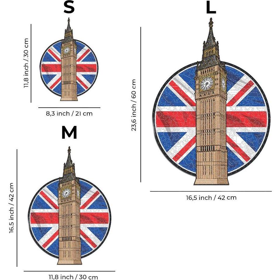 Thumbnail - Iconic Big Ben - Monument Holz Puzzle Grösse L (500 Teile) (500 Teile)