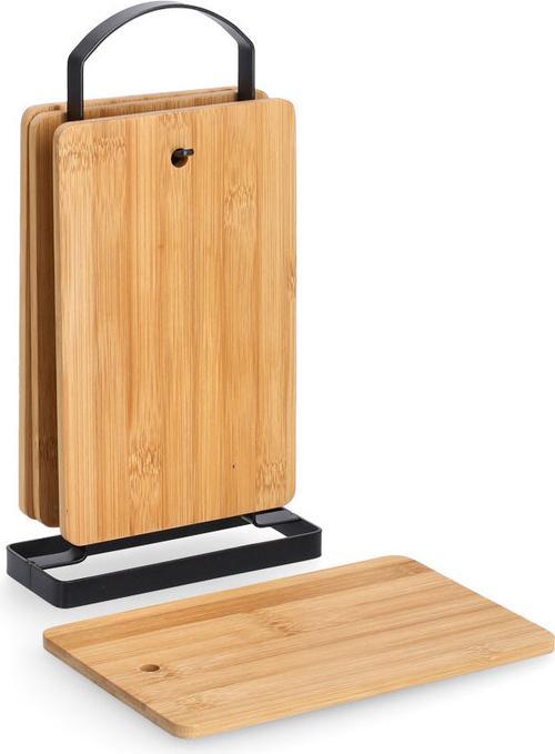 Actual product image Zeller Present Board stand set, 5-piece, bamboo/metal